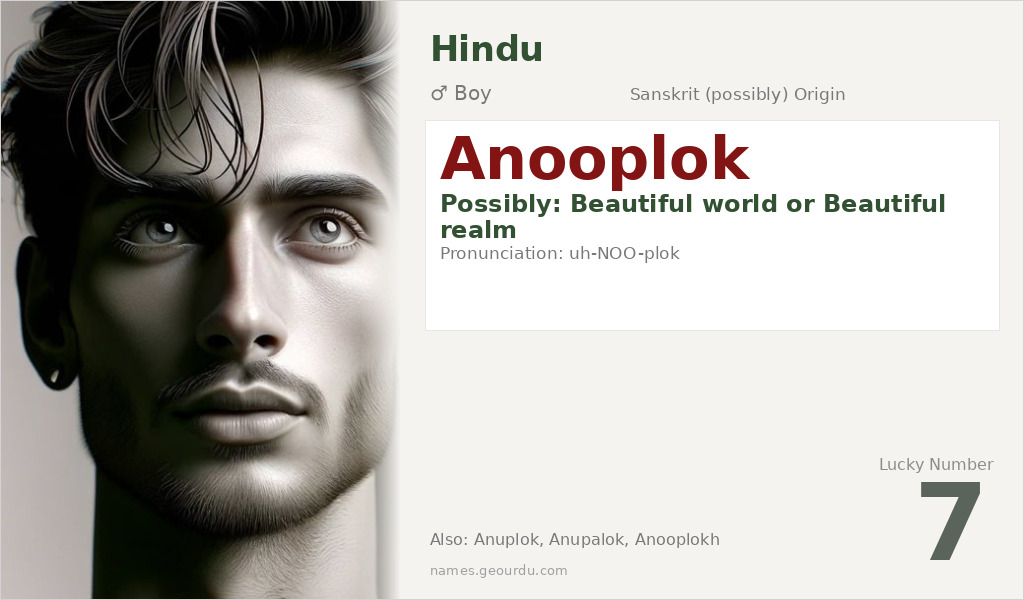 Anooplok Name Meaning and Details