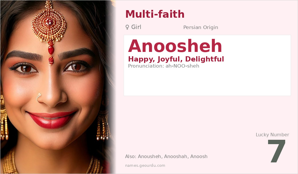 Anoosheh Name Meaning and Details