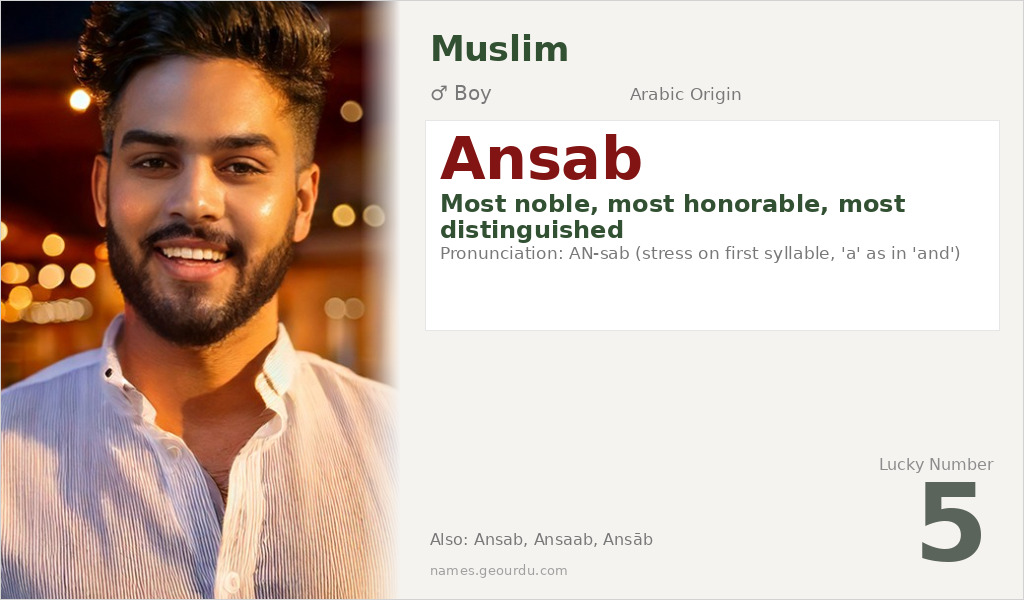Ansab Name Meaning and Details
