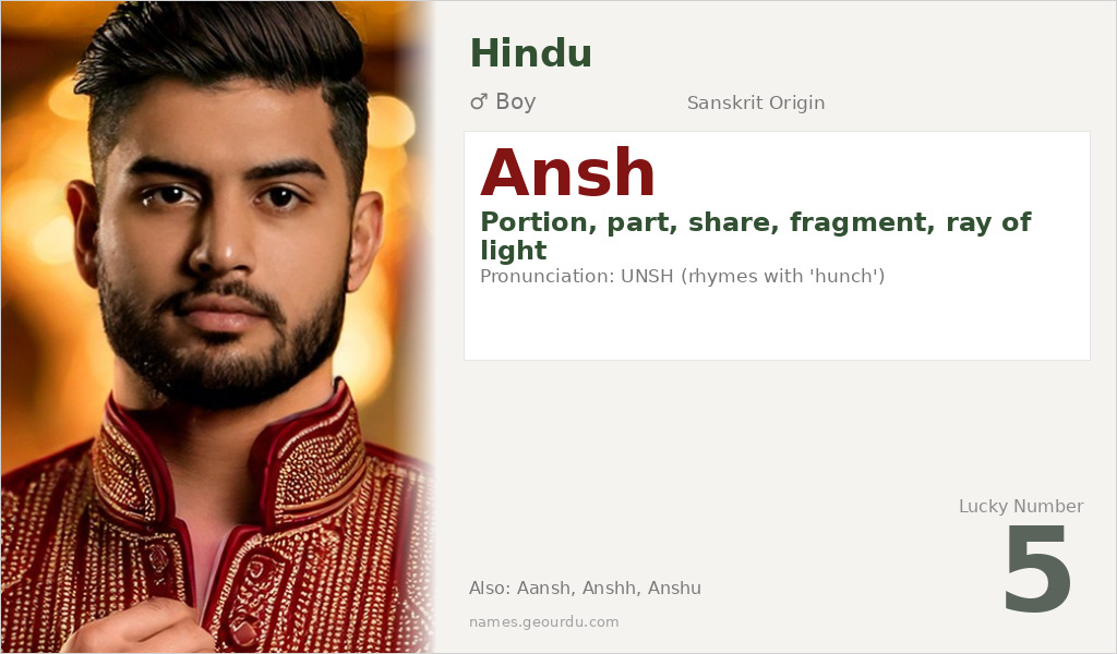 Ansh Name Meaning and Details