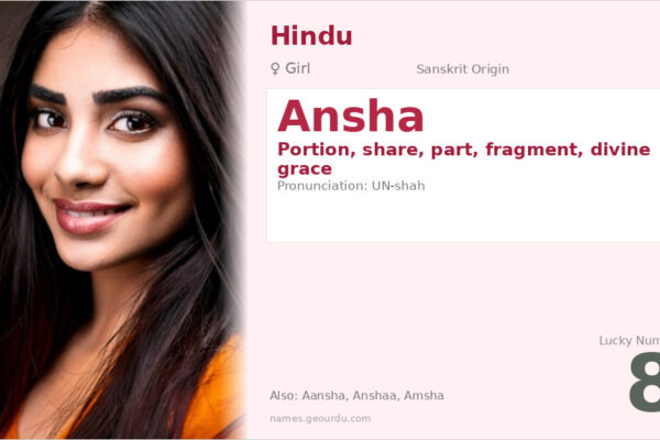 Ansha Name Meaning — Sanskrit Origin, Girl Name & Spiritual Significance (2025)