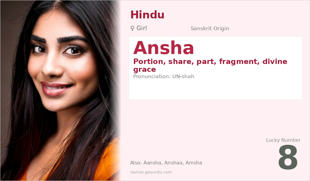 Ansha Name Meaning and Details