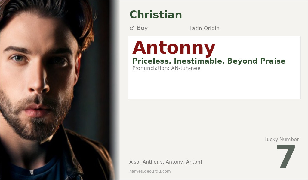 Antonny Name Meaning and Details