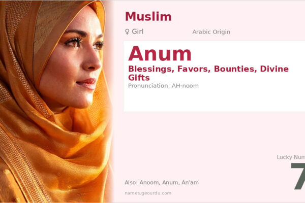 Anum Name Meaning — Arabic Origin, Girl Name & Details (2025)