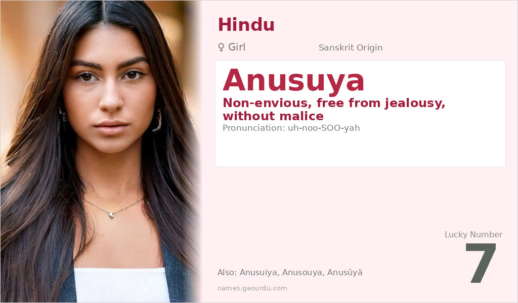 Anusuya Name Meaning and Details
