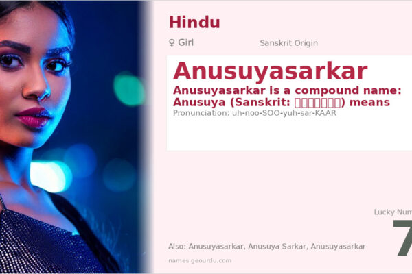 Anusuyasarkar Meaning — Sanskrit Origin, Girl Name & Details (2025)