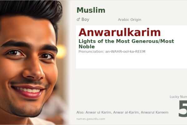 Anwarulkarim Meaning — Arabic Origin, Boy Name & Details (2025)