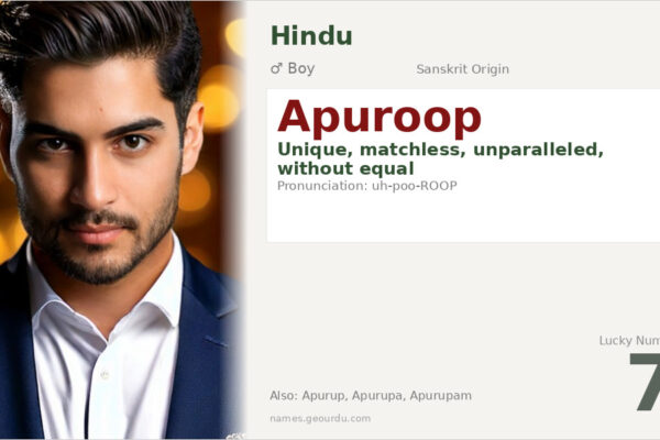 Apuroop Name Meaning — Sanskrit Origin, Boy Name & Details (2025)