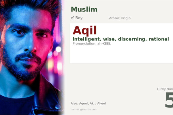 Aqil Name Meaning — Arabic Origin, Boy Name & Details (2025)
