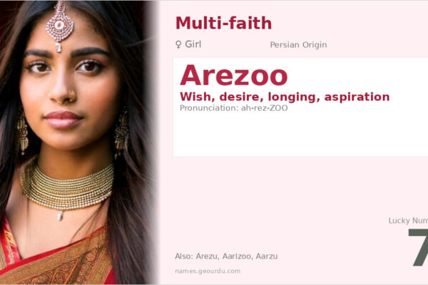 Arezoo Name Meaning — Persian Origin, Girl Name & Details (2025)