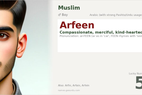 Arfeen Name Meaning — Compassionate Boy Name with Arabic Origin