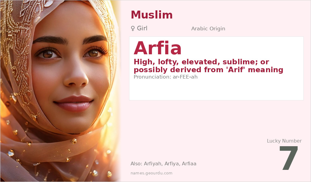 Arfia Name Meaning and Details