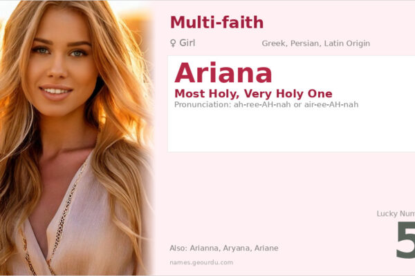 Ariana Name Meaning — Greek & Persian Origins, Girl Name Details (2025)