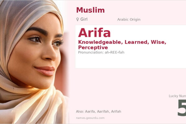 Arifa Name Meaning — Arabic Origin, Girl Name & Details (2025)