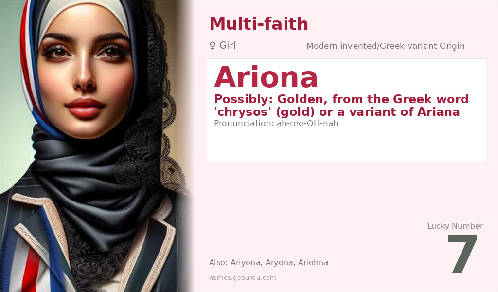 Ariona Name Meaning and Details