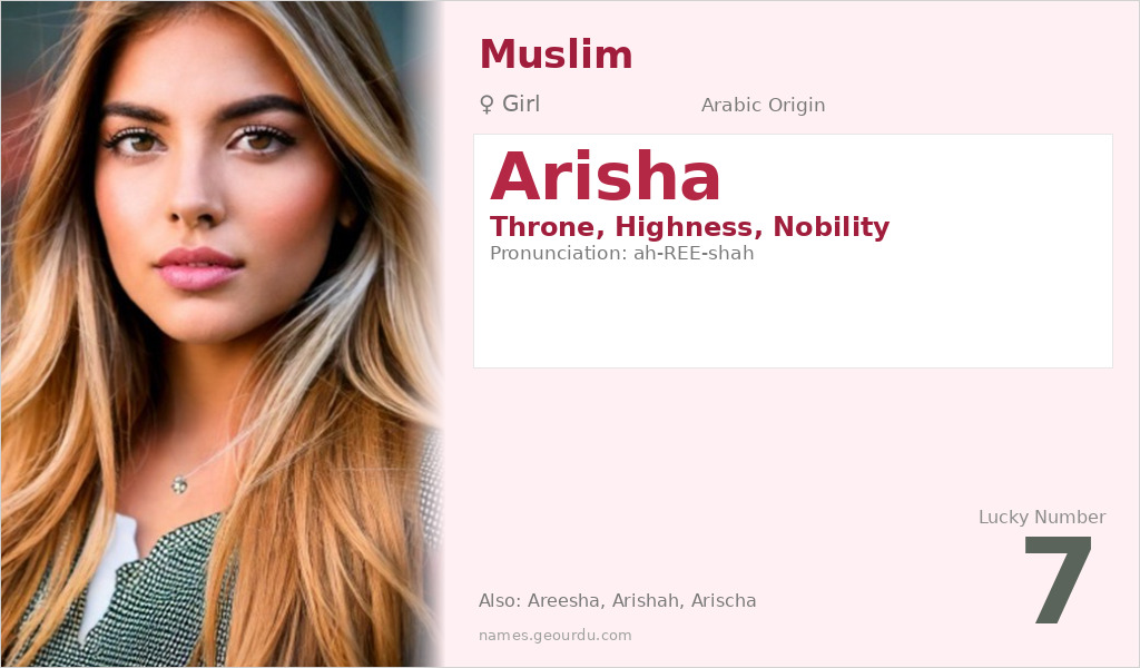 Arisha Name Meaning and Details