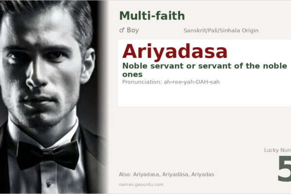 Ariyadasa Meaning — Noble Servant Name Origin & Details (2025)