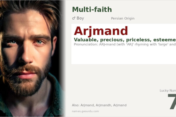 Arjmand Name Meaning — Persian Origin, Boy Name & Details (2025)