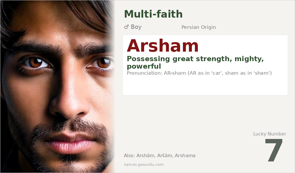 Arsham Name Meaning and Details