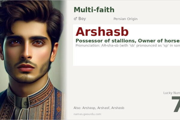 Arshasb Name Meaning — Persian Origin, Boy Name & History