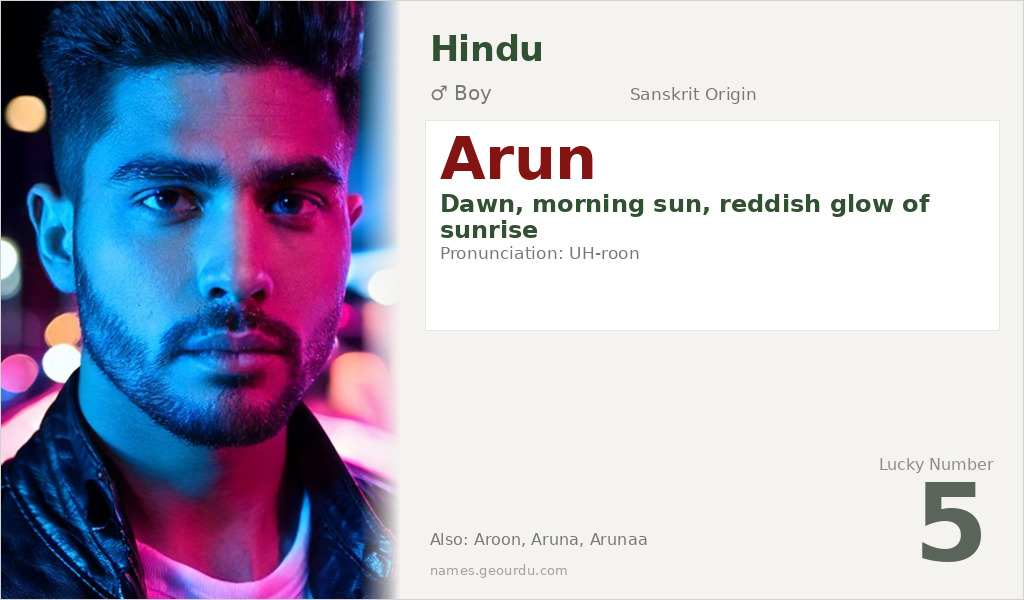 Arun Name Meaning and Details