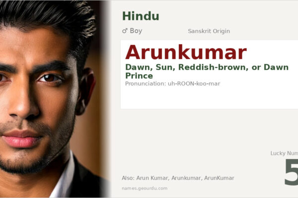 Arunkumar Meaning — Origin, Gender & Details (2025)