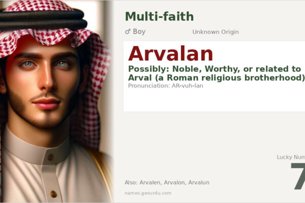 Arvalan Name Meaning — Origin, Gender & Details (2025)