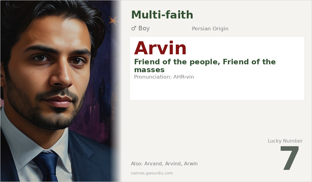 Arvin Name Meaning and Details