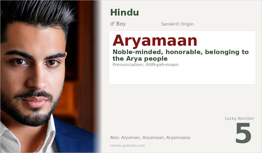Aryamaan Name Meaning and Details