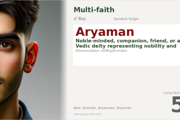 Aryaman Name Meaning — Sanskrit Origin, Boy Name & Details (2025)