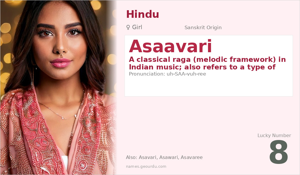 Asaavari Name Meaning and Details