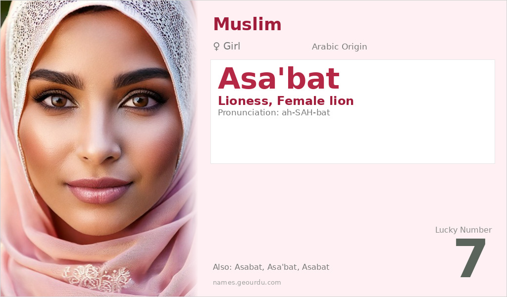 Asa'bat Name Meaning and Details