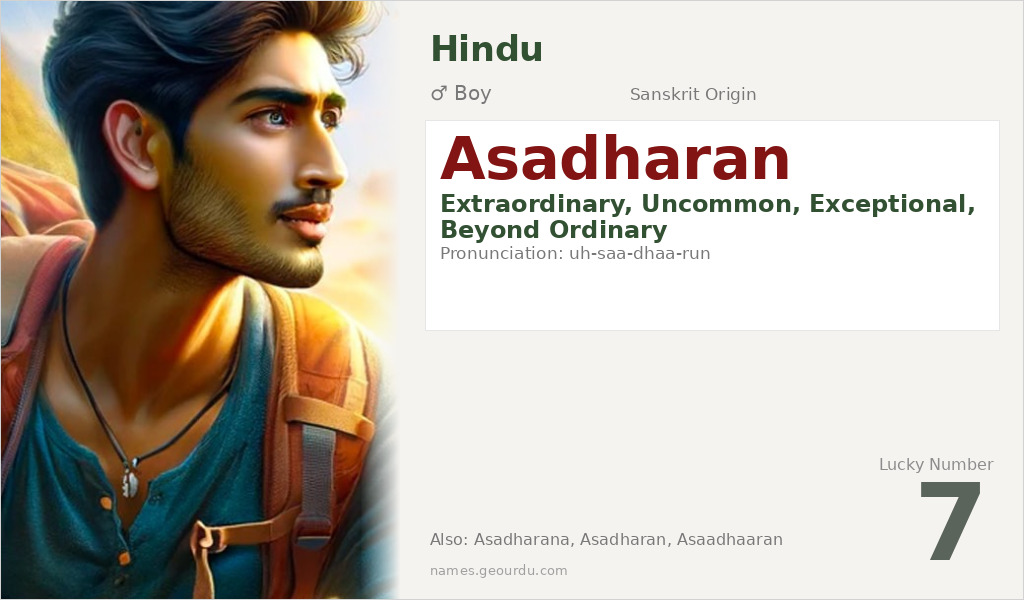 Asadharan Name Meaning and Details