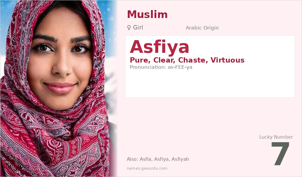 Asfiya Name Meaning and Details