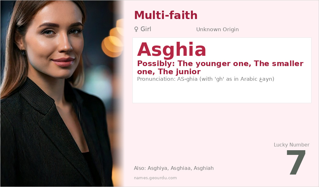 Asghia Name Meaning and Details