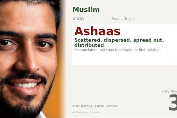 Ashaas Name Meaning — Arabic Origin, Boy Name & Details (2025)
