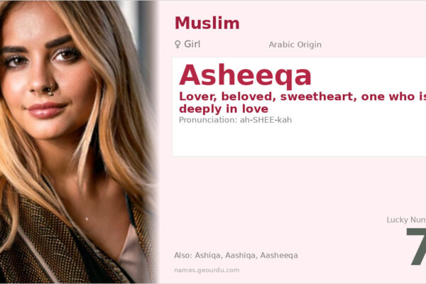 Asheeqa Name Meaning — Arabic Origin, Girl Name & Details (2025)