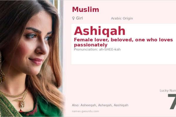 Ashiqah Name Meaning — Arabic Origin, Girl Name & Details (2025)
