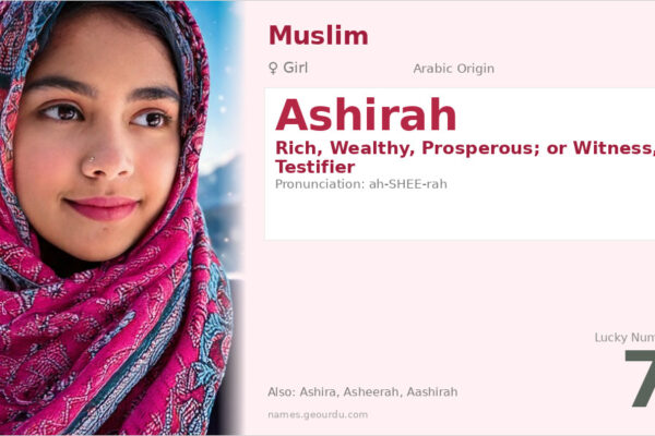 Ashirah Name Meaning — Arabic Origin, Girl Name & Details (2025)