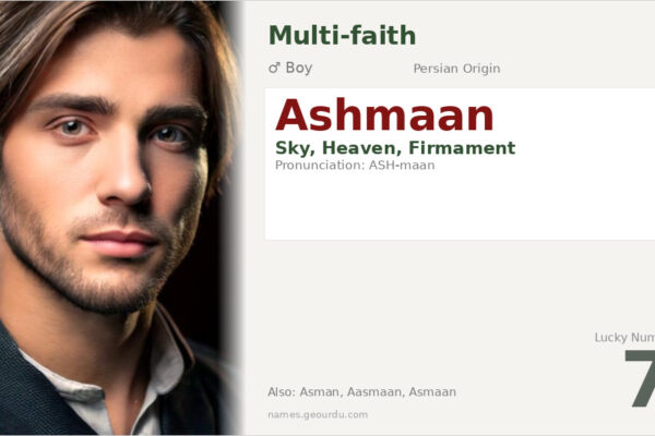 Ashmaan Name Meaning — Persian Origin, Sky & Heaven (2025)