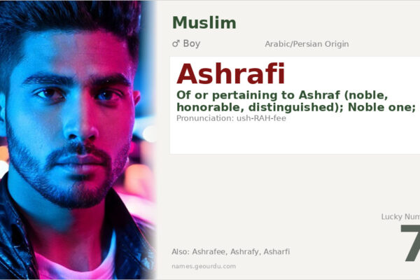 Ashrafi Name Meaning — Noble Origin, Boy Details & History (2025)