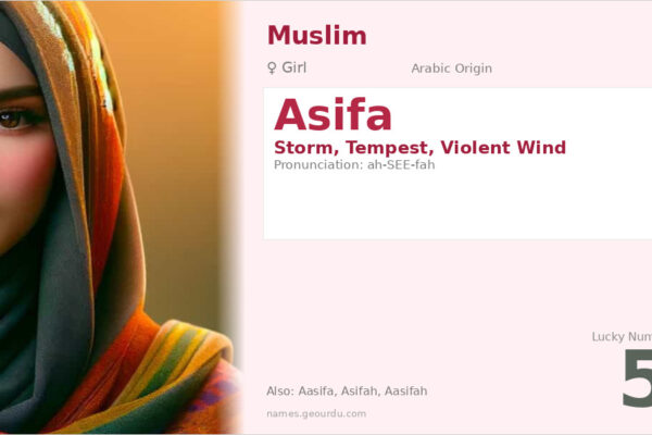 Asifa Name Meaning — Arabic Origin, Girl Name & Details (2025)