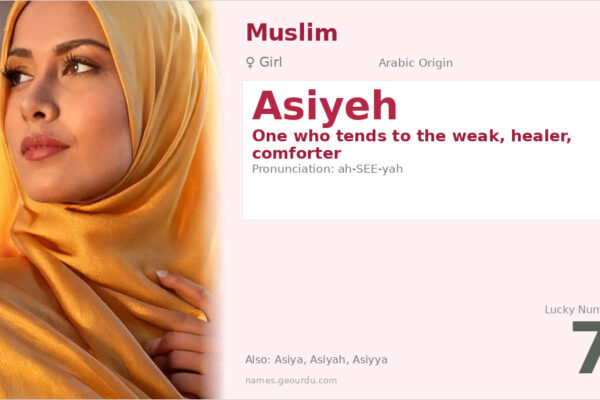 Asiyeh Name Meaning — Arabic Origin, Girl Name & Islamic Significance (2025)