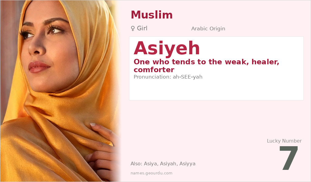 Asiyeh Name Meaning and Details