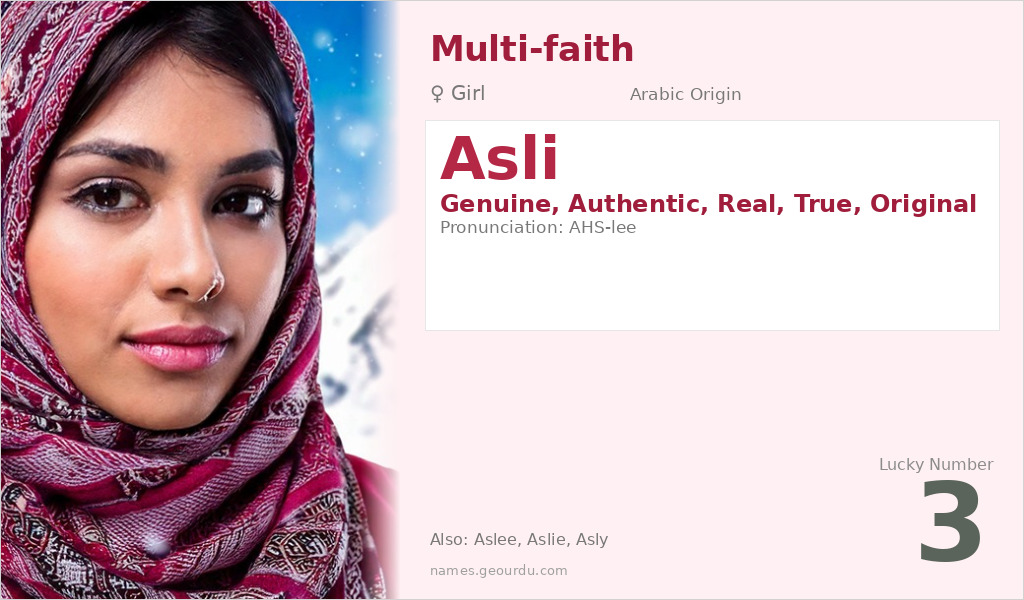 Asli Name Meaning and Details