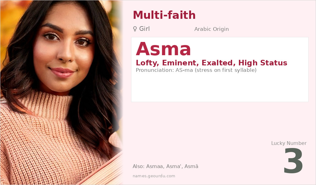 Asma Name Meaning and Details