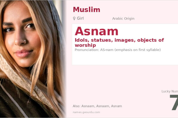 Asnam Name Meaning — Arabic Origin, Girl & Islamic Context (2025)