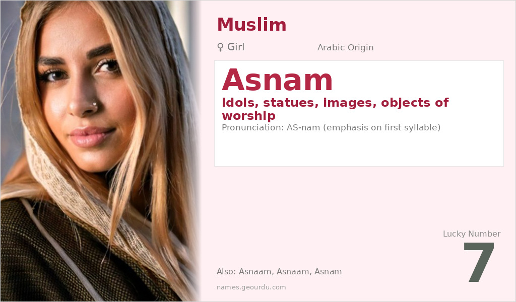 Asnam Name Meaning and Details