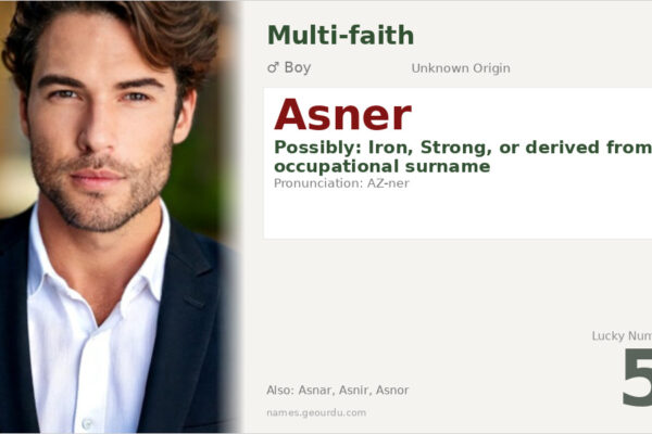 Asner Name Meaning — Origin, Gender & Details (2025)