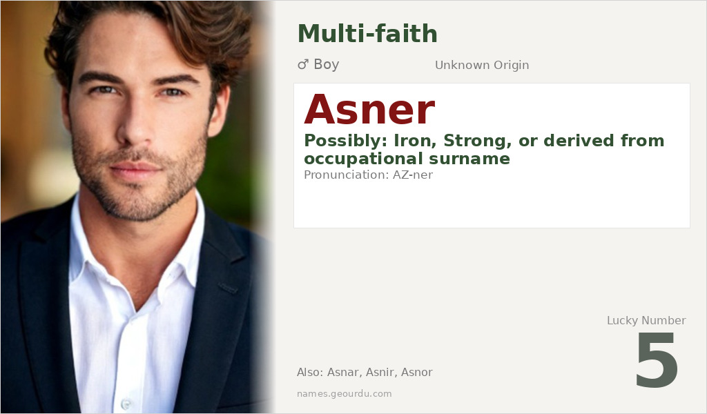 Asner Name Meaning and Details